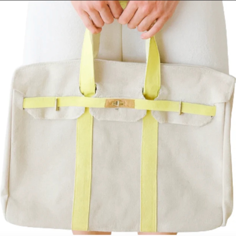 Canvas "Totekin" Boat Bag - Pale Yellow Trim